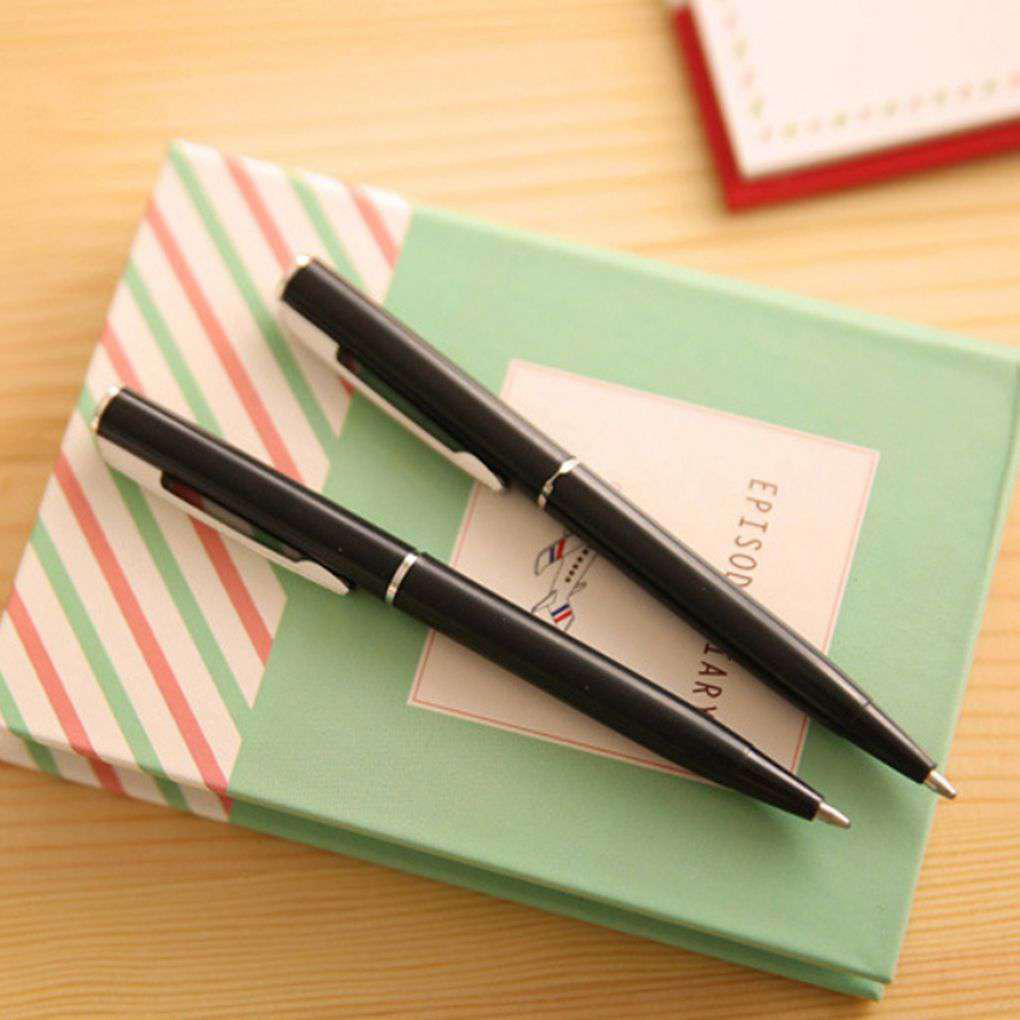 Bộ Bút Bi Vỏ Cứng Màu Dạ Quang Dành Cho Văn Phòng / Trường Học / Trường Học