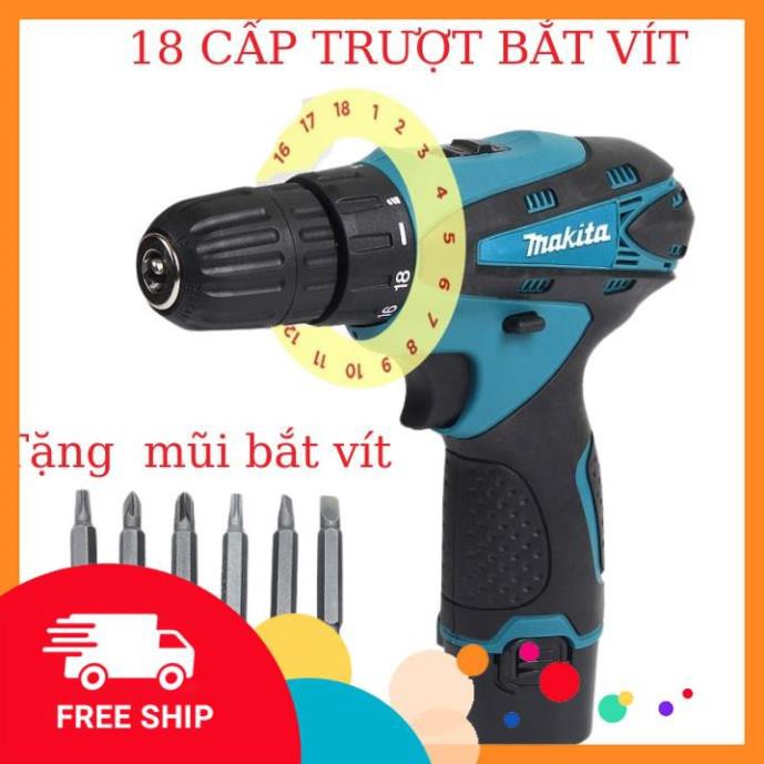 [Chính Hãng] MÁY KHOAN VÀ VẶN VÍT MAKITA DF330DWE 12V - 2 PIN - TẶNG 2 MŨI BẮT VÍT - SẠC CỐC -Xịn