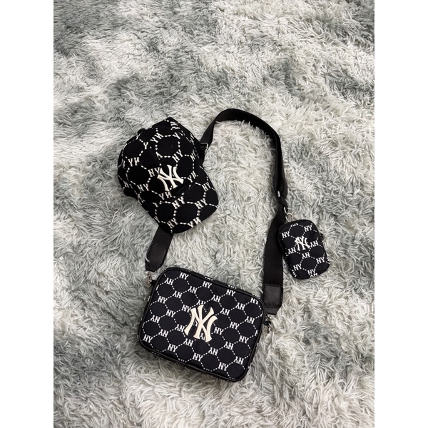 TÚI TOTEBAG+ BUCKET+ LƯỠI TRAI + ĐEO CHÉO M L B MONO NY ĐEN