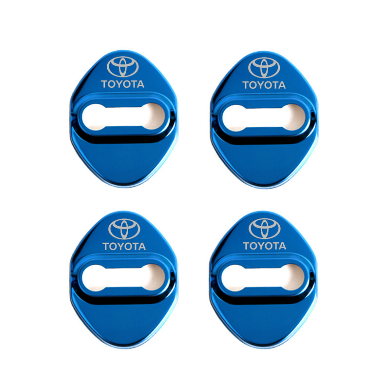 4 Nắp đậy chốt cửa xe hơi không gỉ cho Toyota Vios Corolla Rush Yaris Wigo Camry Fortuner