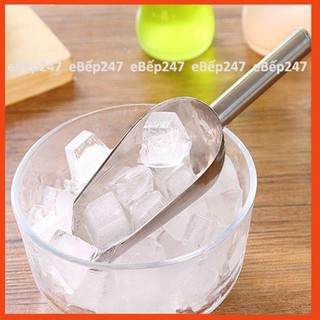 Muỗng inox múc đá, múc nguyên liệu loại tốt, cao cấp, siêu bền, sang trọng và tiện dụng - eBếp247