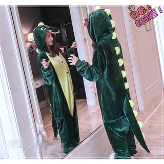 (Hàng Order) Bộ đồ ngủ hình thú khủng long (có màu hồng, đỏ và size trẻ em)