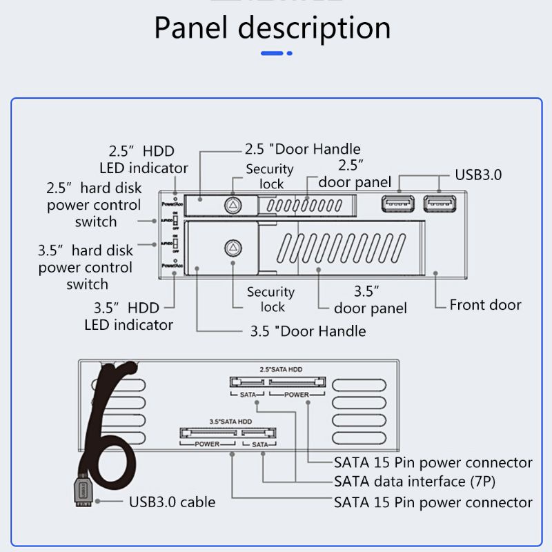 Ổ Cứng Ngoài HDD SSD MR-6203 2.5 / 3.5in USB Kép Cho Máy Tính