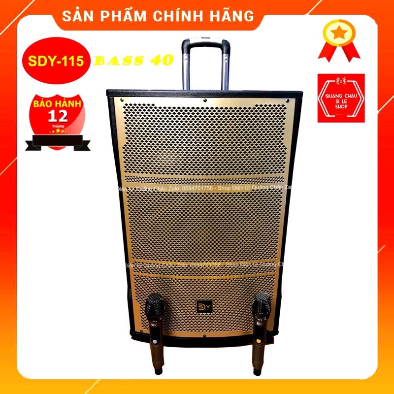 LOA KÉO KARAOKE SDY-115 Bass 40,DÒNG LOA KÉO KARAOKE Loa di động HÁT CỰC ĐÃ