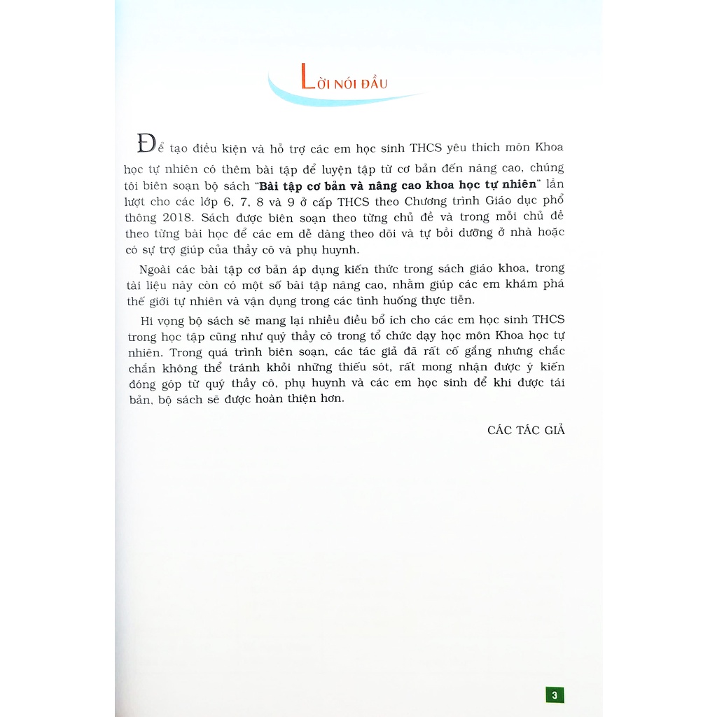 Sách Bài Tập Cơ Bản Và Nâng Cao Khoa Học Tự Nhiên 6