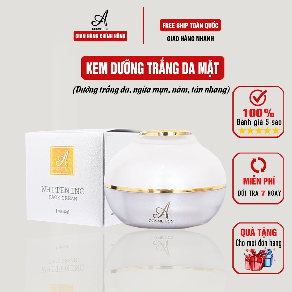 Kem Face Pháp Acosmetics - Kem dưỡng trắng da mặt - 50g - Giúp ngăn ngừa mụn, thâm nám tàn nhang,Hiệu quả chỉ sau 1 tuần | BigBuy360 - bigbuy360.vn