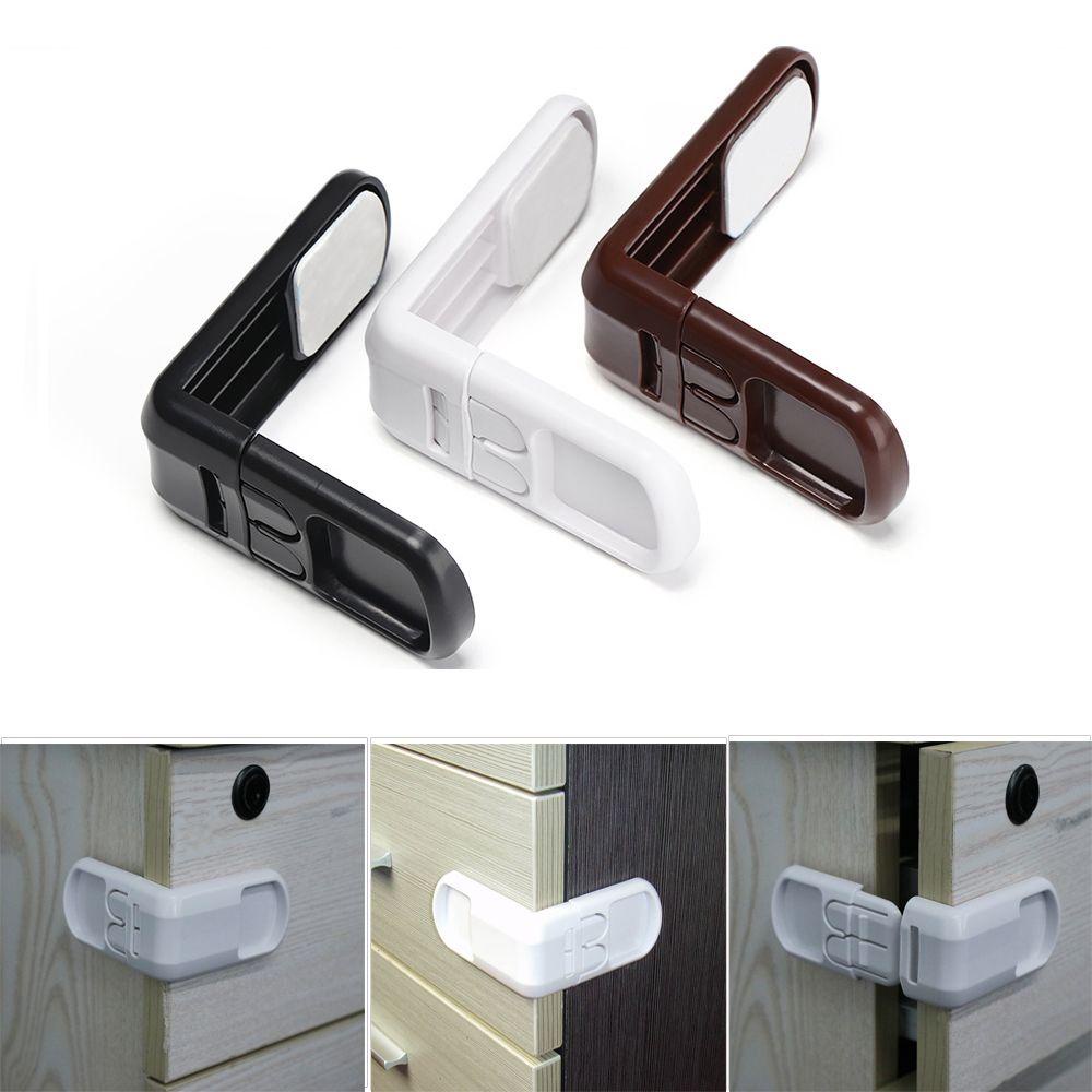 Set 1 / 4 Khóa Ngăn Kéo Tủ Bằng Nhựa Đa Năng Bảo Vệ An Toàn Cho Bé