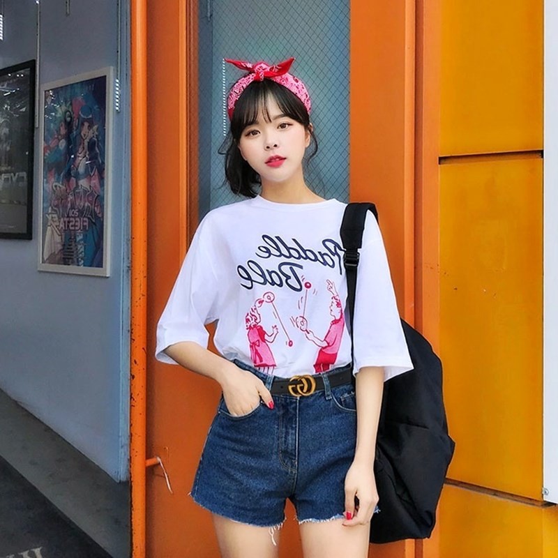 Thắt lưng da cho nữ thiết kế khóa kim loại tạo hình chữ sáng tạo