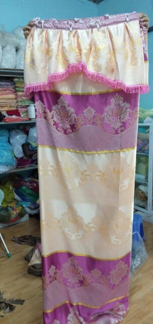 rèm cửa sổ ri đô ngăn phòng vải gấm