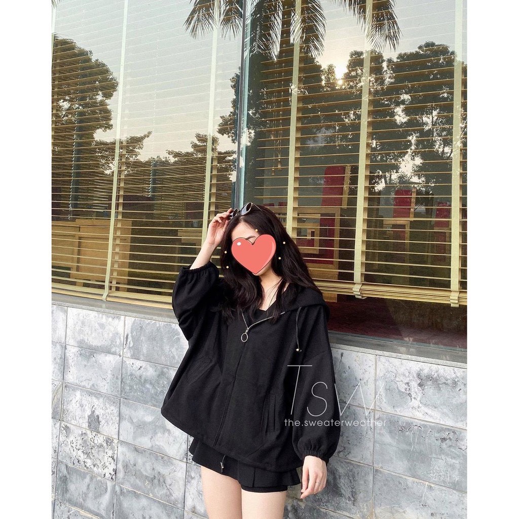 Áo Khoác Kaki nỉ Khóa Bo tay-Áo khoác Jacket hoodie trendy Ulzzang | BigBuy360 - bigbuy360.vn