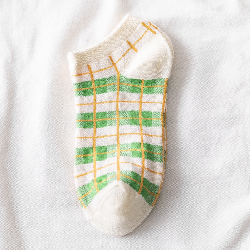 Tất vớ nữ nam cổ ngắn trắng lười dễ thương hàn quốc đẹp iLita chân thấp nhún sọc caro đủ màu trơn đen, đỏ, vàng, xám, be