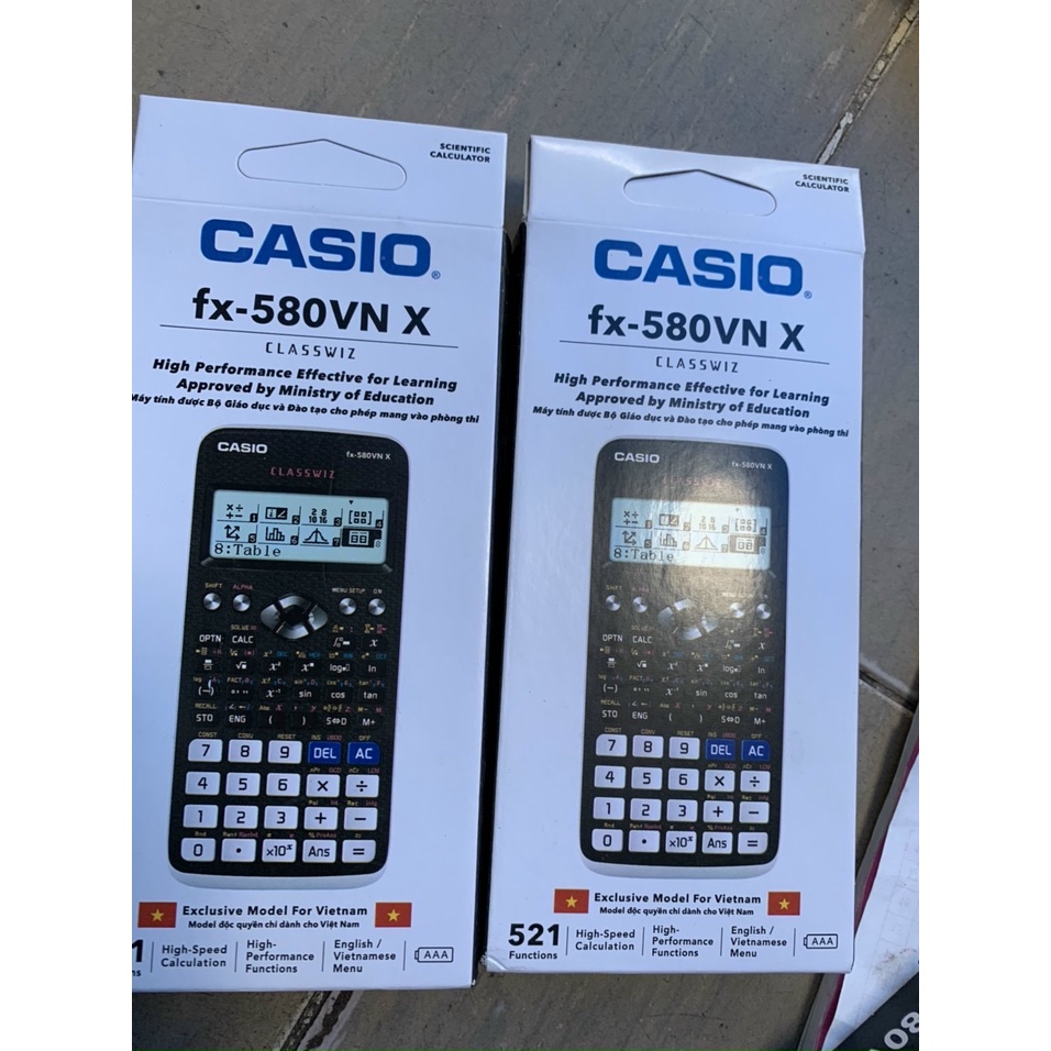 Máy tính bỏ túi Casio fx-580VN X hàng new chính hãng cho học sinh cấp 2 3 .
