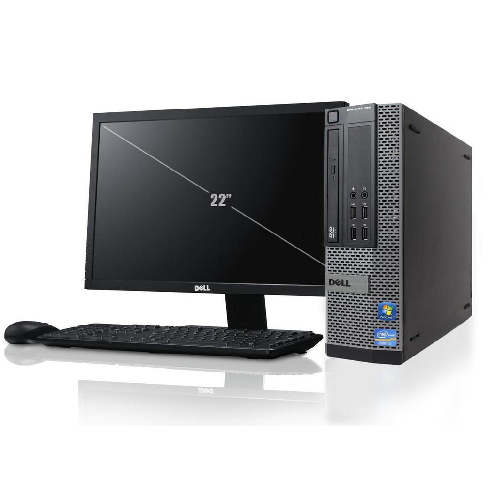 Bộ máy tính văn phòng , Học tập , giải trí Dell ( i5 2400 / 4G / ssd 120G ) , Màn hình dell E1916HV bàn phím chuột