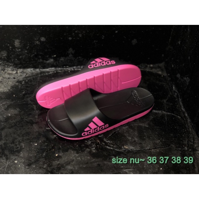 Dép nữ quai ngang adidas đẹp  cao su nguyên khối