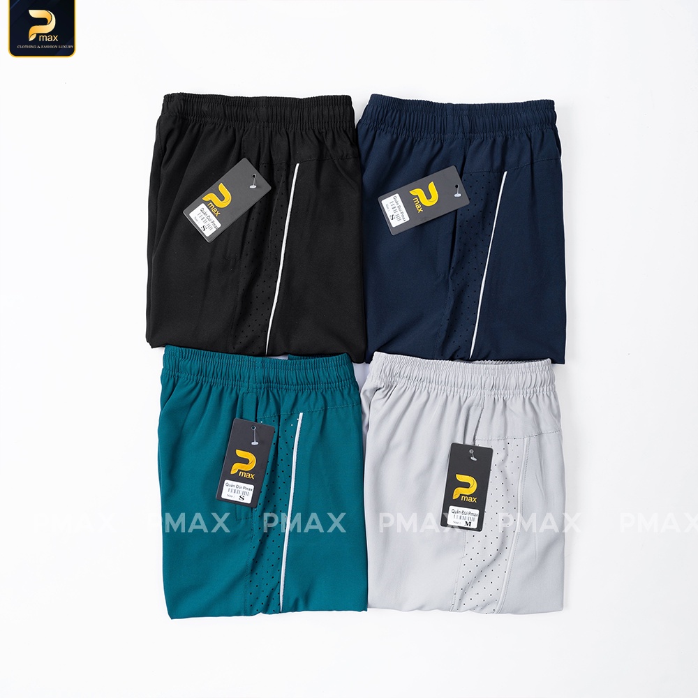 Quần đùi nam PMAX vải gió mềm không bai xù, siêu nhẹ cạp chun basic thể thao