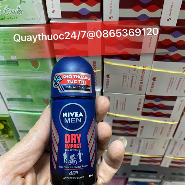 ✅LĂN KHỬ MÙI NIVEA MEN DRY IMPACT (50ml)