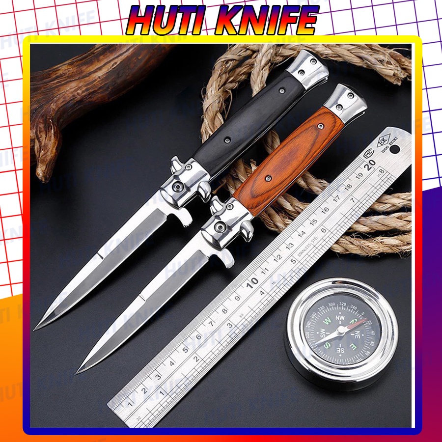 Dao Phượt Gấp Gọn Kiếm Cá Đen Nâu Cao Cấp Hutiknife