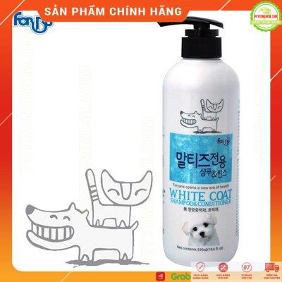 Sữa tắm cho chó lông trăng ForCans ⚜ FREESHIP ⚜ White Coat Forbis 550ml - Dầu gội và xả dành cho chó lông trắng