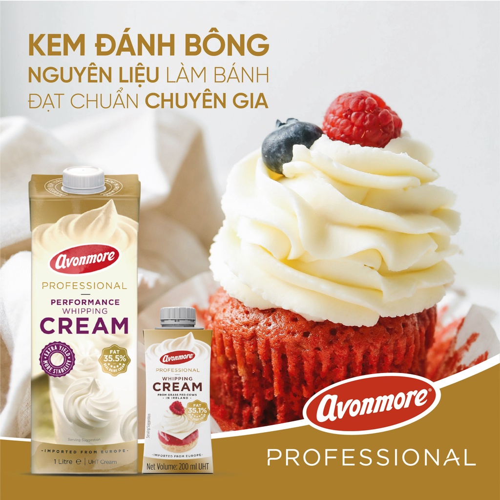 Kem đánh bông chuyên dụng avonmore độ béo 35.5% - hộp 1 lít - ảnh sản phẩm 4