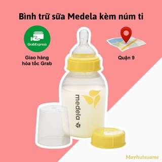 Bình trữ sữa Medela kèm núm ti 150ml - Tách set từ hôp 3 bình 3 núm