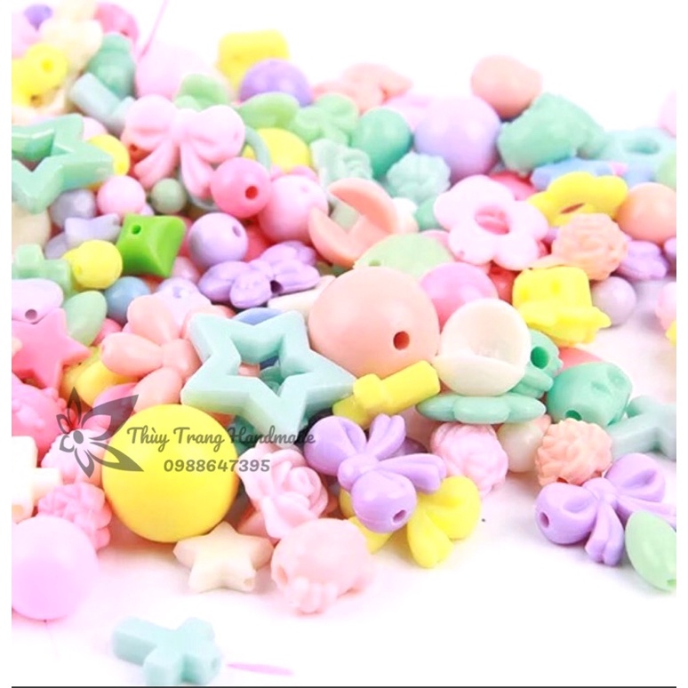 10g charm nhựa nhiều màu làm vòng DIY