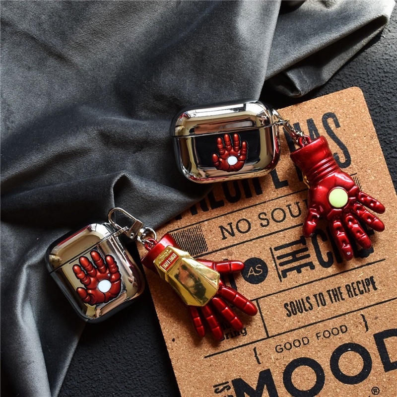 Case Airpod 1/2/pro/3 Trơn Iron Man người sắt marvel