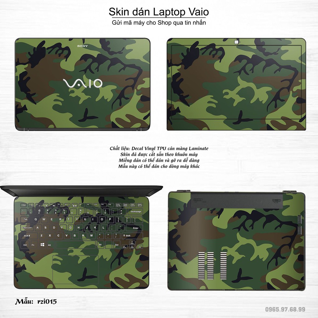 Skin dán Laptop Sony Vaio in hình rằn ri _nhiều mẫu 2 (inbox mã máy cho Shop)