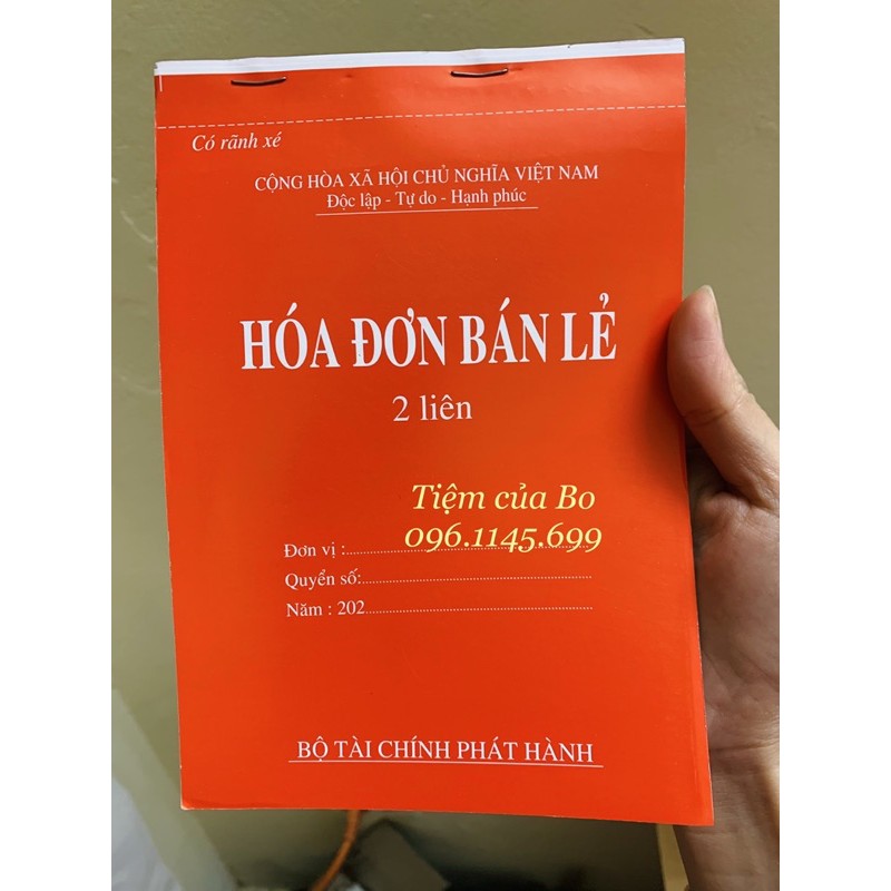 HOÁ ĐƠN BÁN LẺ 2 liên A5