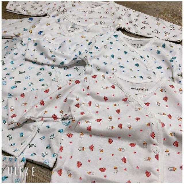 Bộ cài lệch , quần đáp đũng cotton mẫu họa tiết cho bé