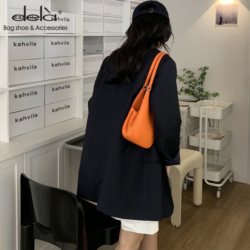 Dela Túi Xách Đeo Vai Mùa Hè Hình Chữ U In Họa Tiết Vỏ Quả Vải Có Dây Xích Phong Cách Hàn Quốc Dễ Phối Đồ Cho Nữ