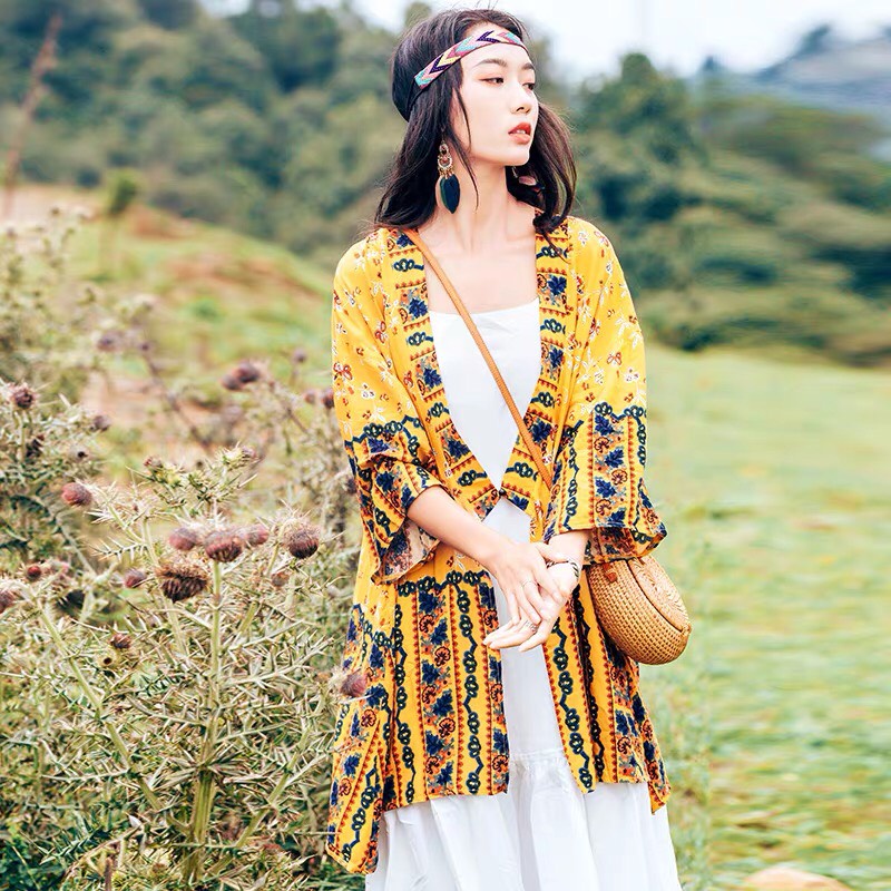 CADIGAN BOHEMIAN HỌA TIẾT SẮC VÀNG PHONG CÁCH BOHO DÂN TỘC CHO MÙA HÈ