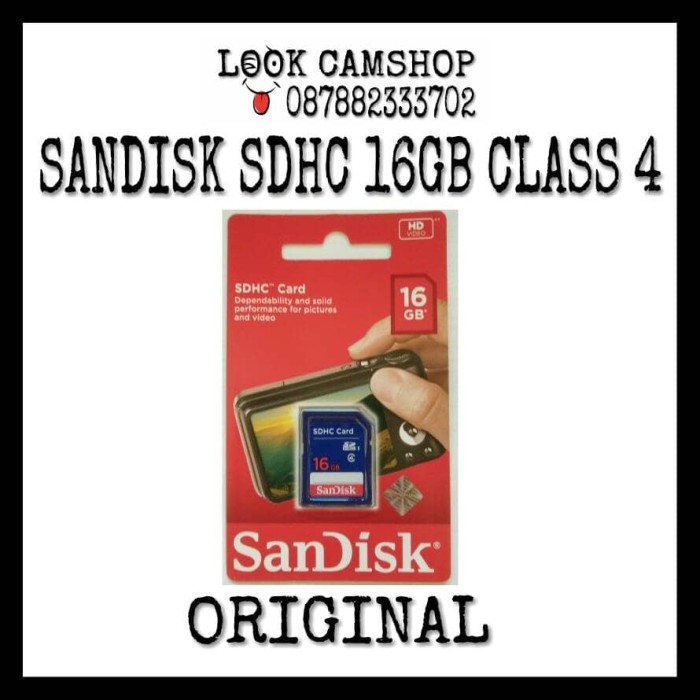 SANDISK Thẻ Nhớ Sdhc Sd 16gb Class4 Class 4 C4