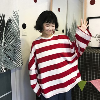 MB005 Áo phông kẻ ngang oversize