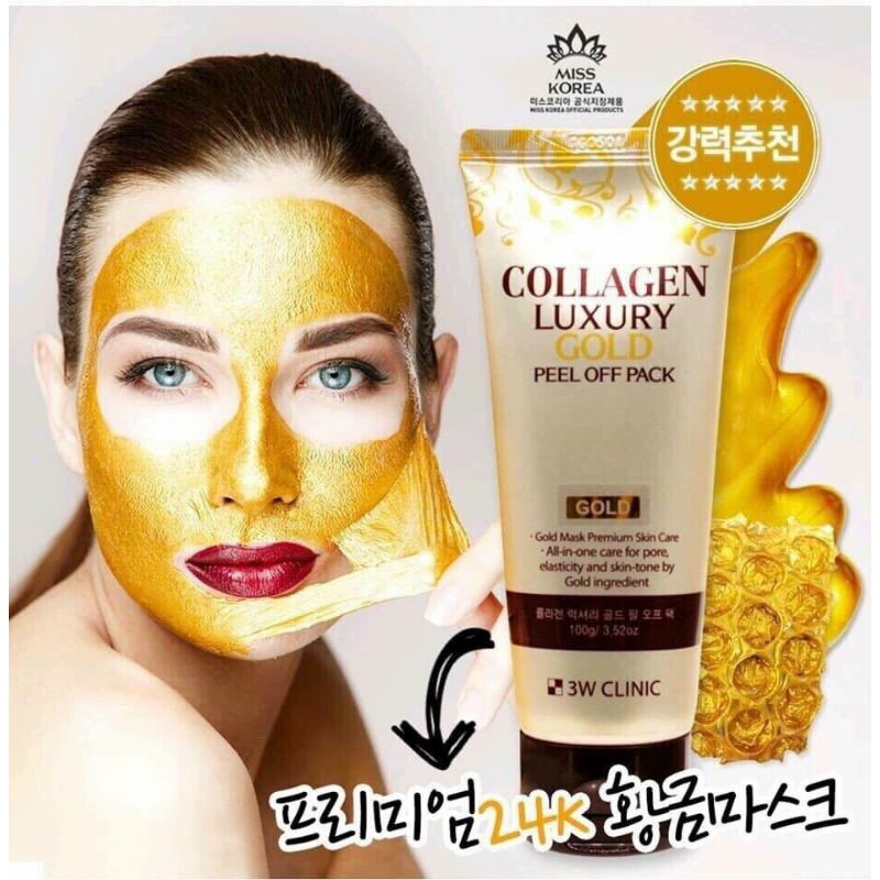 Mặt nạ vàng 24k Colagen and Luxury Gold 3W Clinic