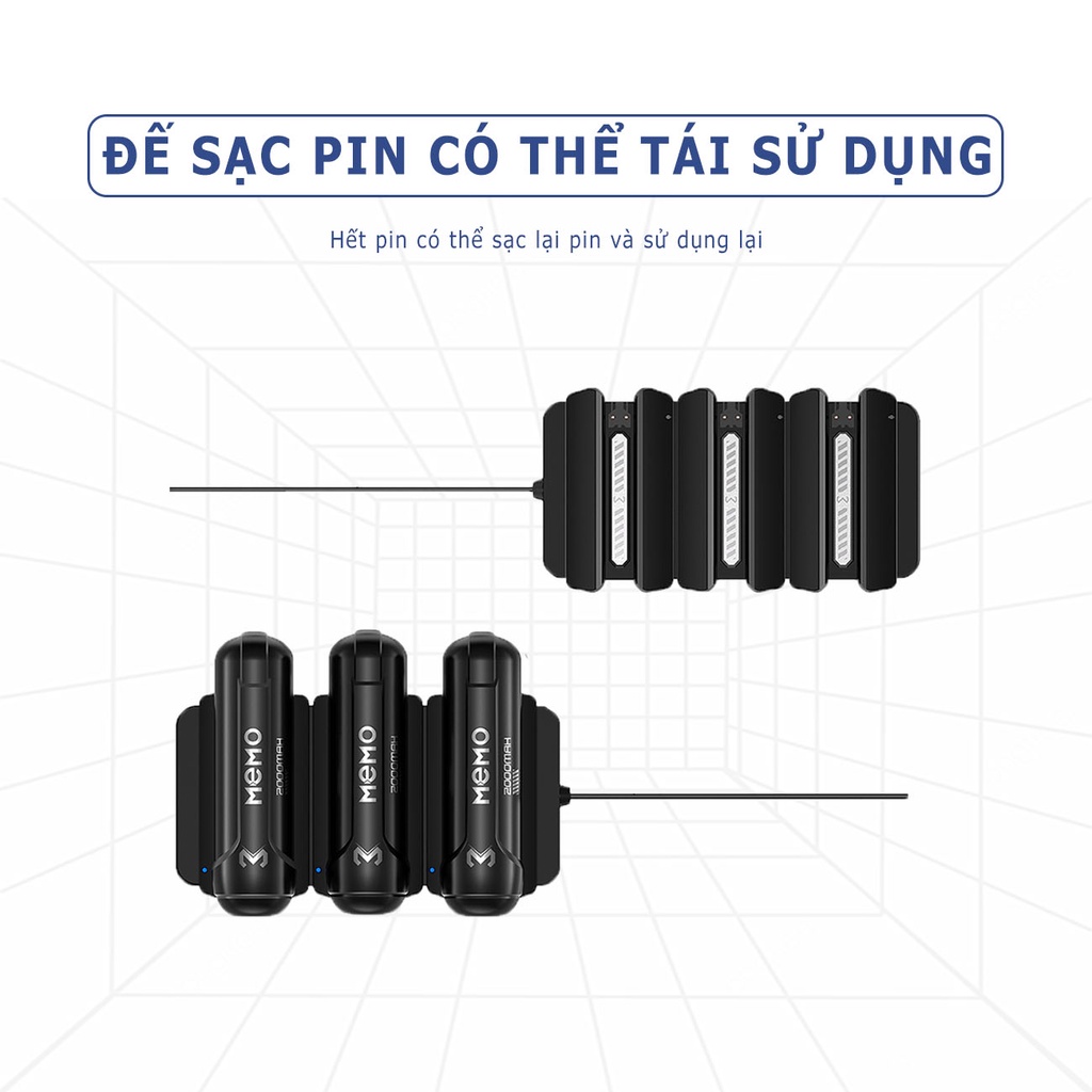 Quạt tản nhiệt điện thoại không dây SIDOTECH MEMO DL10 có pin 2000mAh công nghệ sò lạnh làm mát nhanh LED RGB gaming