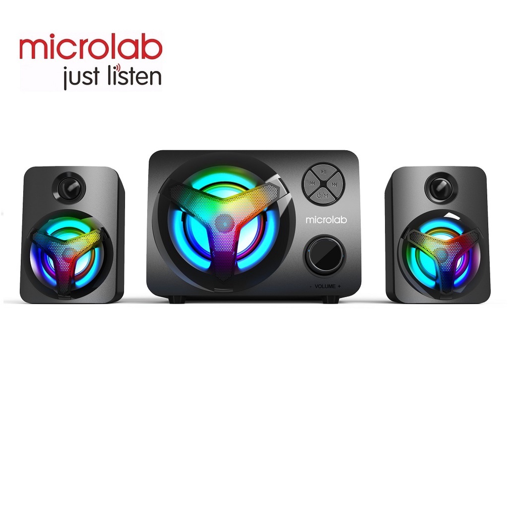 Loa vi tính MICROLAB U210 Loa Bluetooth 5.0, USB, SD Card, FM, Đèn LED nổi bật - Hàng chính hãng BH 12 tháng