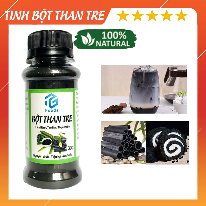 Tinh bột than tre Nhật làm bánh TG FOODS, trà sữa, tạo màu thực phẩm; làm trắng răng, hoặc đắp mặt