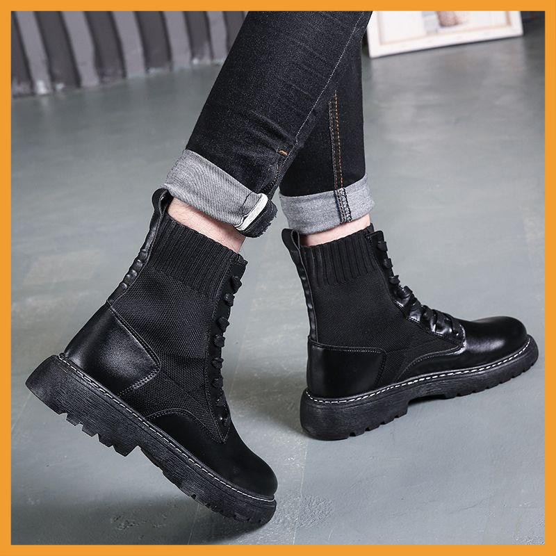 Giày da nam, giày boot cao cổ nam tăng chiều cao phong cách | BigBuy360 - bigbuy360.vn