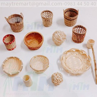 Mây tre đan mẫu ngẫu nhiên size mini trong lòng bàn tay