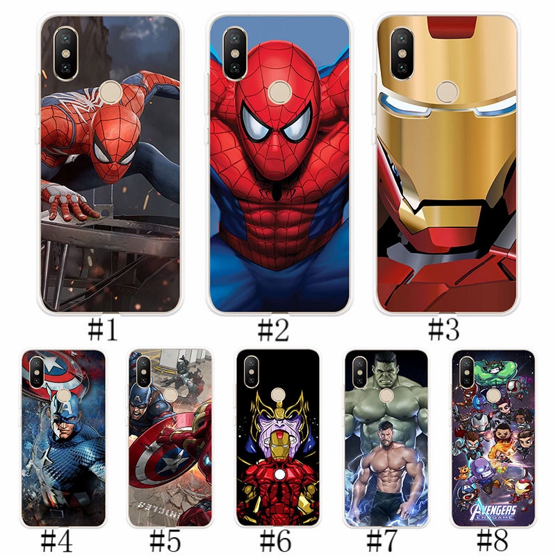 Ốp Điện Thoại Tpu Dẻo Họa Tiết Spiderman Iron Man Độc Đáo Thời Trang Cho Xiaomi Mi 6 A1 A2 Lite A2Lite Pocophone F1