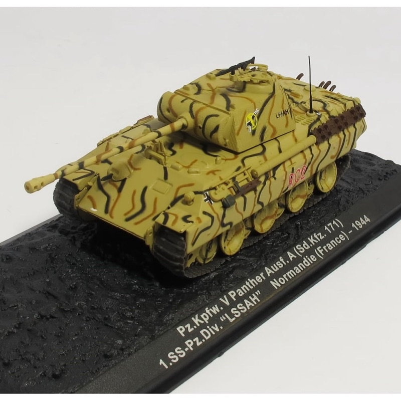 Mô hình xe tăng tỷ lệ 1:72 DeAgostini PzKpfw V Panther của sư đoàn LSSAH Thế chiến 2.