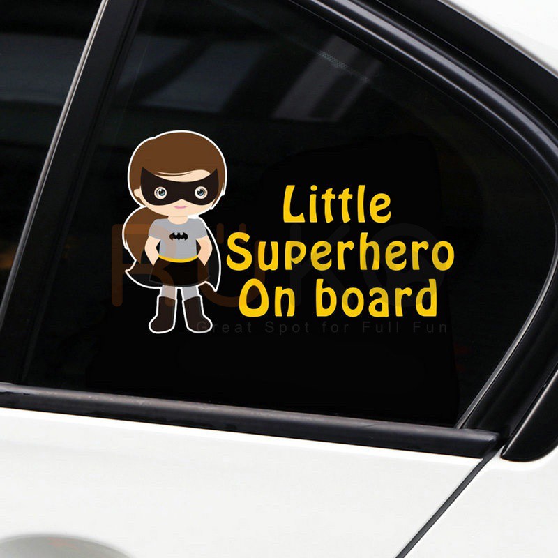 Sticker hình Batwoman Little Superhero On Board