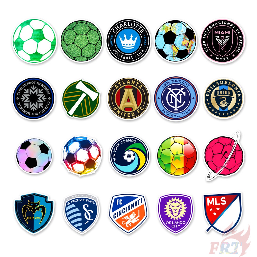 ❉ Miếng Dán Trang Trí Bóng Đá Dòng Mls Series 01 Major League ❉ Bộ 50 Miếng Dán Chống Thấm Nước Thời Trang
