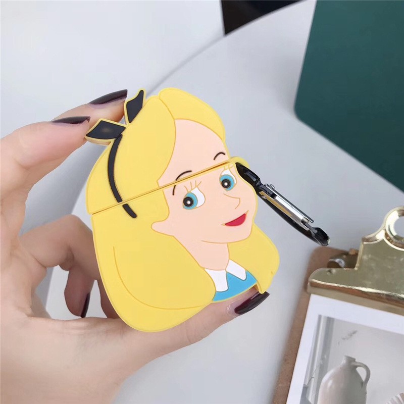 Vỏ Đựng Bảo Vệ Hộp Sạc Tai Nghe Airpods 1 / 2 Hình Công Chúa Disney