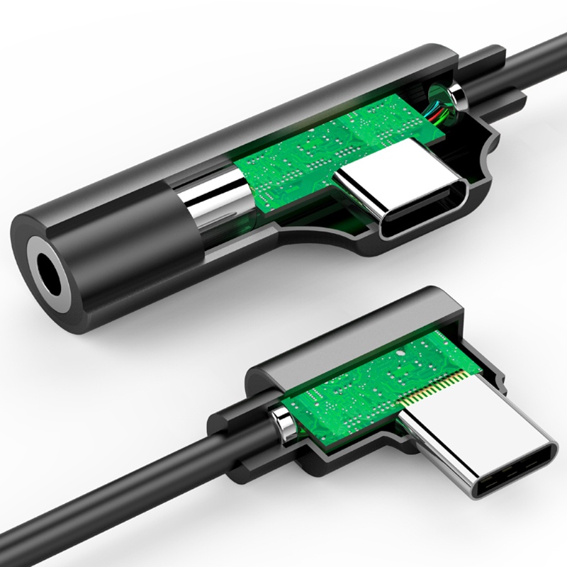 Dây Cáp Sạc USB Loại C 3.5mm 2 Trong 1 Hỗ Trợ Nối Tai Nghe