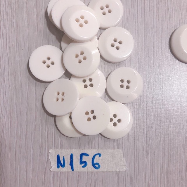 Combo 10 nút áo trắng N156-159