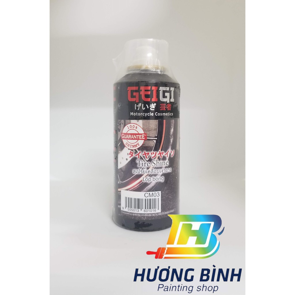 Chai xịt bóng dưỡng lốp xe Geigi - CM03 (Hàng nhập Malaysia)