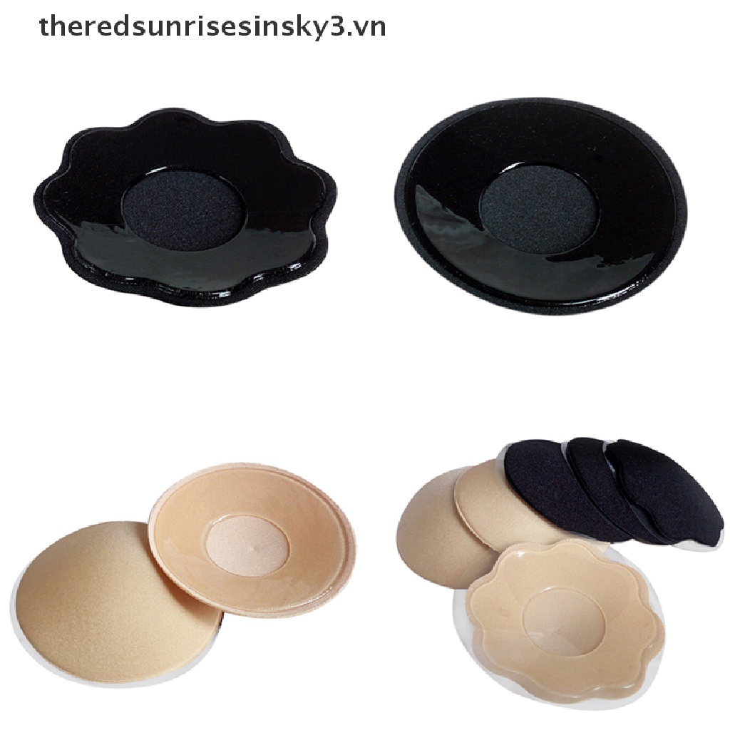 1 Cặp miếng dán ngực silicon tự dính có thể tái sử dụng tiện lợi