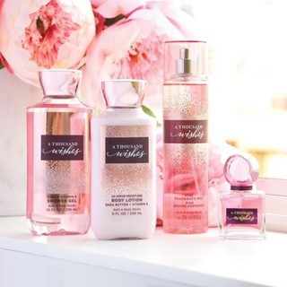 Sản Phẩm Tắm Dưỡng Xịt Thơm Toàn Thân Lưu Hương Mịn Da Bath & Body Works - A Thousand Wishes FREE SHIP