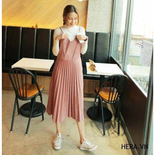 Combo vải xếp li den